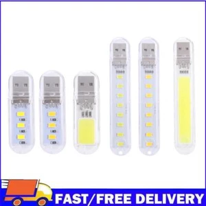 1/2/4Pcs Mini USB Night Light White/Warm Light Lightweight for Camping Hiking - Afbeelding 1 van 30