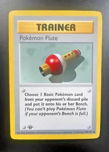 Pokemon Card: 1st Edition POKEMON FLUTE Base Common (MP) - Picture 1 of 2