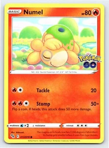 Tarjeta común Pokemon GO Numel 013/078 - casi nueva - Imagen 1 de 2