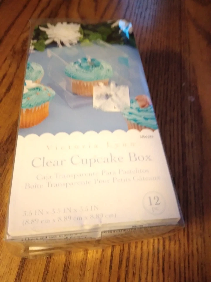 Victoria Lynn упаковка из 12 прозрачный одиночный кекс коробка вечеринки расходные материалы - Изображение 1 из 1