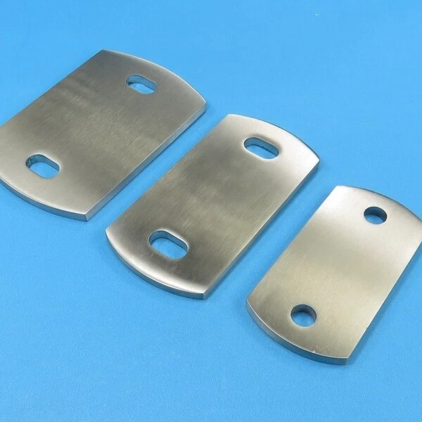 Ankerplatte 2 Loch Blech Edelstahl Fußplatte Pfosten Halteplatte t = 6 mm V2A VA