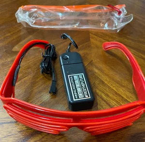 Moonglasses Neon Red eyewear Used - Picture 1 of 5
