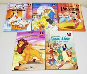 LOT OF 5 WALT DISNEY BOOKS Free Shipping HARDCOVER Snow White ~ Beauty Beast +3 - Imagen 1 de 1