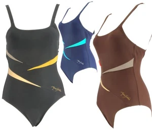 TRAJE DE BAÑO PARA MUJER AQUA SPHERE AQUAFIT FORMA TRASERA UNA PIEZA REGAZO EE. UU. 34 - Imagen 1 de 12