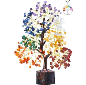 Natural SEVEN CHAKRA CRYSTAL TREE ,TREE OF LIFE, REIKI HEALING CRYSTALS - Picture 1 of 4