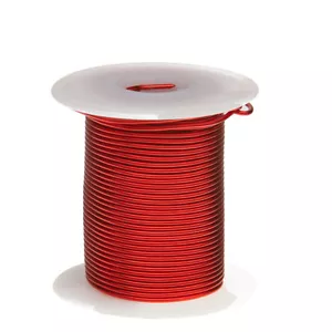 18 AWG Gauge Enameled Copper Magnet Wire 2 oz 25' Length 0.0415" 155C Red - Picture 1 of 1