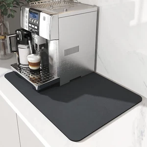 Coffee Mat Hide Stain Rubber Backed Absorbent Dish Drying Mat for Kitchen - Picture 1 of 12