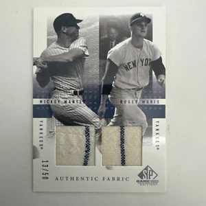 Mickey Mantle / Roger Maris 2001 SP Game Used Pinstripe Jersey 37/50 - Picture 1 of 11