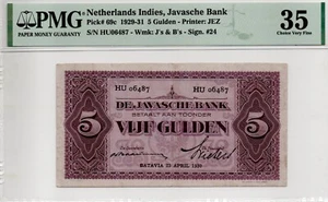 Netherlands Indies 5 Gulden 1929 Coen Series P-69c (PMG 35 VF) - Picture 1 of 2