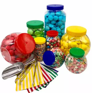 Plastic Sweet Jars Tongs Scoop Bags Hogwarts Lego Harry Potter Party Candy Table - Picture 1 of 11