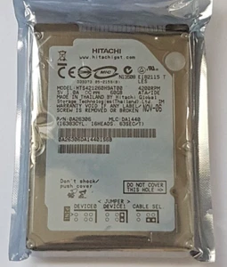 60 GB Ide Hitachi HTS421260H9AT00 P-Ata 4200rpm 8MB HDD 2,5 " Hard Drive New - Picture 1 of 1