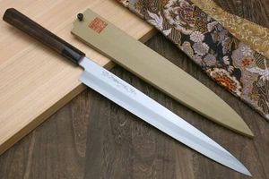 Yoshihiro High Carbon Japanese Kasumi Yanagi Sushi Sashimi Knife - 9.5" - Picture 1 of 9
