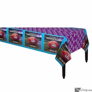 amscan 2018 Super Bowl LII 52 Football 54" x 96" Rectangle Plastic Party Tabl... - Picture 1 of 1