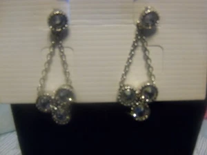 Pendiente Lia Sophia Plata Cuelga con Cristal Corte Perforado Nuevo con Etiquetas  - Imagen 1 de 1