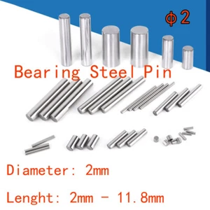 φ2 2mm Diameter Bearing Steel Pin Cylindrical Solid Dowel Pins 2mm-11.8mm Length - Picture 1 of 2