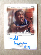 2000-01 SP Top Prospects First Impressions Harold Arceneaux Rookie Auto