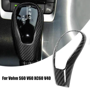 1X für Volvo S60 V60 XC60 V40 Schaltknauf Abdeckung Aufkleber Trim Schwarz NEU - Bild 1 von 15