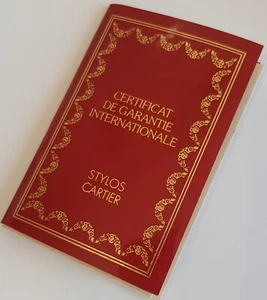 CARTIER STYLOS - B53291 - Guarantee Booklet - WARRANTY - VERY RARE ! - Picture 1 of 2