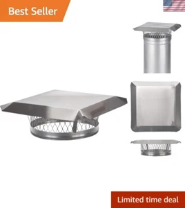 Round Stainless Steel Clamp on Single Flue Liner Chimney Cap, 13 Inch - Picture 1 of 6