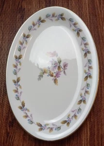 NORITAKE JAPAN #5173 OAKWOOD BLUE ACORNS 12" Oval Plate - Picture 1 of 8