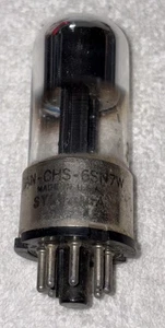 SYLVANIA JAN CHS 6SN7W Metal Base TALL BOTTLE Vacuum Tube Amplitrex Strong - Picture 1 of 5
