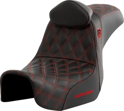 Saddlemen Pro Series SDC Performance Gripper Seat with Drivers Backrest - Red St - Image 1 of 3