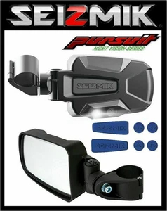 Can-Am Defender HD5 HD8 HD10 XT Max Side View Mirrors Seizmik Pursuit Led Blue - Picture 1 of 12