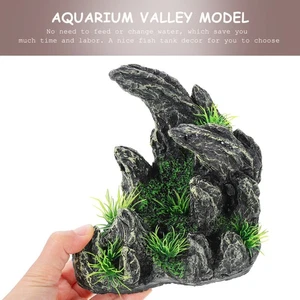 1 Set Steingarten Ornamente Harz Berg Handwerk Dekor Aquarium Decorati ↑ - Bild 1 von 12