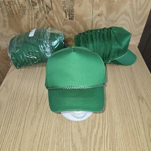 Vintage Blank Outdoor Cap Double Snapback Rope Hat Dad Retro Cap Green Lot Of 12 - Picture 1 of 6