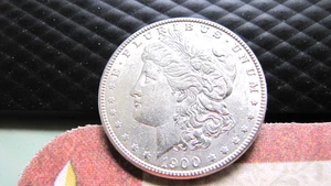 1900 Morgan Dollar Stempelglanz /unc. Stempelglanz 90% Silber Dollar sauber keine Tütenspuren - Bild 1 von 4