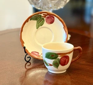 Vintage Franciscan Apple Pattern Tea Cup and Saucer Pottery, Set Of 1 No Chips - Picture 1 of 7