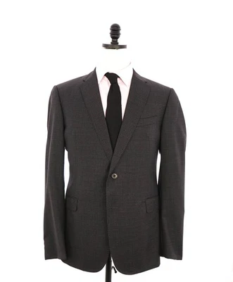 ARMANI COLLEZIONI - “M Line” Micro-Check Basket Weave Gray Suit - 42R - Image 1 of 4