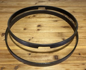 14"x1" Maple Snare Drum Hoops Black Satin Oil- Batter and Snare Side - Picture 1 of 7