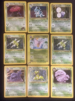 Pokémon TCG Vintage Holo Grass Lot(9)-Venomoth Reverse Skyridge,Scyther..LP-HP - Image 1 of 2
