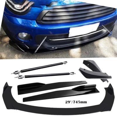 Front Rear Bumper Lip Spoiler Splitter+ Side Skirt For MINI COOPER R55 F55 Foto 1 de 4