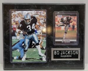 Bo Jackson Raiders Framed Picture And Pro Set Card 10"  X  9"