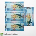 COSTA RICA: 4 x 2,000 Costa Rica Colones Banknotes - Consecutive Serial Numbers