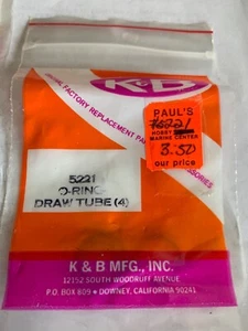 K&B Mecoa “O” Ring Draw Tube #5221 ??? Size Boat?? Engines NOS HTF - Picture 1 of 4