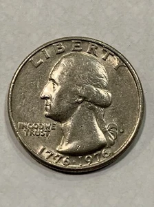 1776-1976 D Bicentennial Quarter, RARE Filled Mint Mark - Picture 1 of 3
