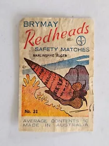 W.A. MATCH Co. Redheads Matchbox Label #31 Marlinspike Auger (ML118) - Bild 1 von 3