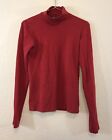 RRL Ralph Lauren Light Red Turtleneck Sweater Ribbed Cotton Size Small