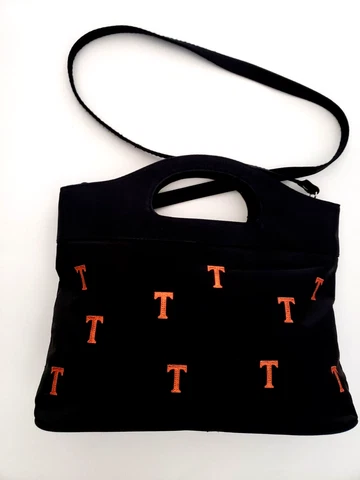 NCAA TN VOLUNTEERS VOLS Embroidered 12" x 9" Top Zip Handbag, Crossbody Purse Cover