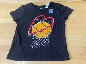 Old Navy Black LOVE BASKETBALL Short Sleeve T-Shirt - Youth Sz XL NEW - Picture 1 of 6