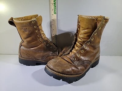 Botas Land Rover marrón vintage con cordones punta cuadrada talla 8,5 E Foto 1 de 4
