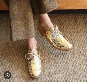 The Office of Angela Scott Mr Leopold Gold Lackleder Oxford 37,5/7,5 Neu Wi - Bild 1 von 7