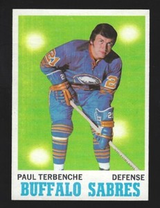 1970 - 71  TOPPS  HOCKEY  PAUL  TERBENCHE  #  123  NEAR M INT +