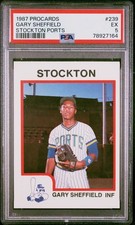 1987 Procards Stockton Ports Gary Sheffield # 239 PSA 5 EX Graded Brewers
