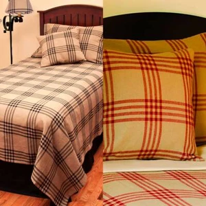 Chesterfield Check Bedcover Twin Queen Red or Black - Picture 1 of 3