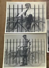2 PHOTO Reprints Young Boys VTG Bicycle NYC Montaque St Brooklyn Heights 1915