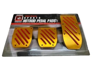 3 PCS SET UNIVERSAL BRAKE GAS RACING PEDAL PADS MANUAL TRANSMISSION PDL-591G/R - Picture 1 of 3